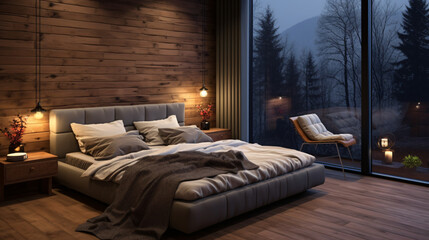 Bed next to window