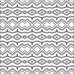 Abstract patterns.Abstract shapes from lines. Raster graphics for design. Black and white pattern.