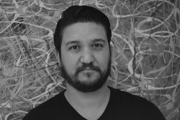 Portrait of a young man turkish / asian face