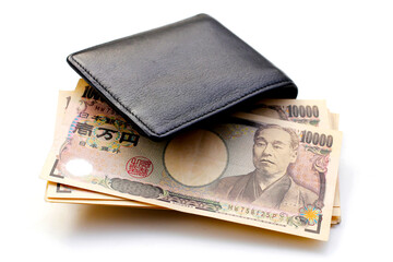 Japanese banknote 10000 yen, Japanese money - obrazy, fototapety, plakaty