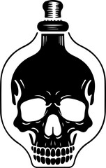 bottled skull logo