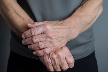 손가락 관절염이 있는 환자의 손 사진