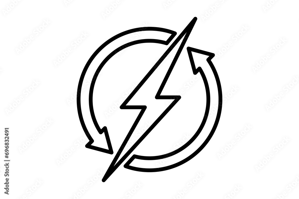 Poster energy transition icon. icon related with energy and technological development . line icon style. si