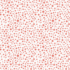 Seamless vector background with pink random circles. Abstract ornament. Seamless abstract pattern