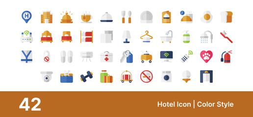 Hotel Icon Suitable for Web & Apps Icon, social media, presentation, or hotel sign