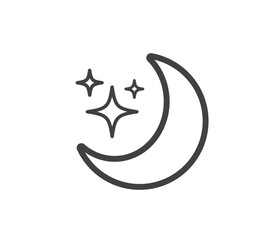 moon icon isolated on white background. Vector illustration.
