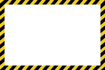 Warning sign. Blank warning sign. Black and yellow line striped. Vector illustration