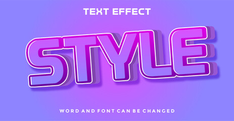 Style editable text effect