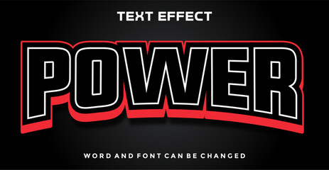 Power editable text effect