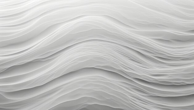 Elegant monochrome white seamless wave texture pattern background for design and decoration