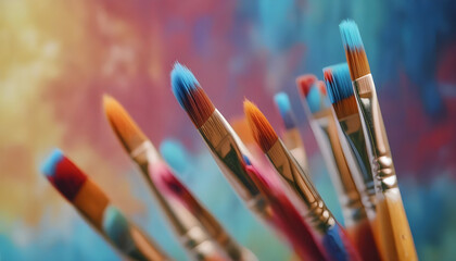 Fototapeta premium Paintbrush art paint creativity craft backgrounds exhibition
