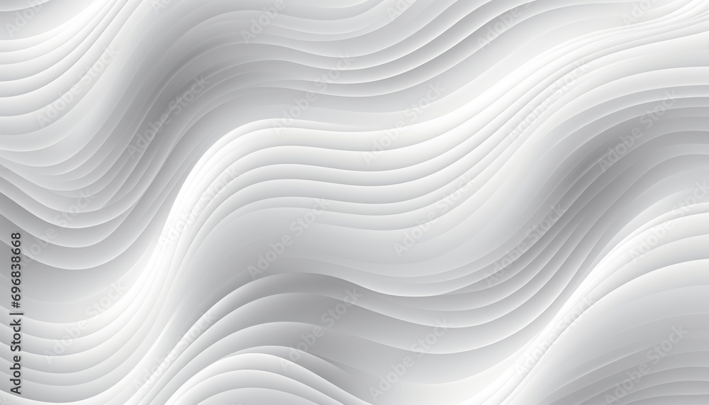 Poster abstract white seamless wave texture pattern background in monochromatic white color palette