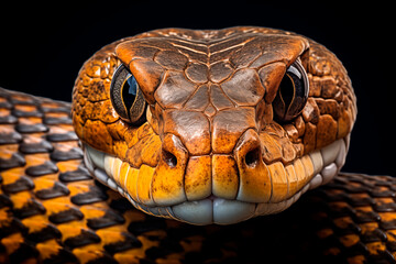 Fototapeta premium Eyes of Intensity Close-Up Gaze of a Captivating Snake