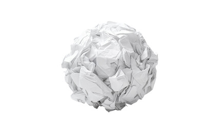 Crumpled Paper On Transparent Background