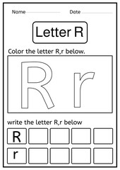 coloring letter R worksheets - writing letter R worksheets	
