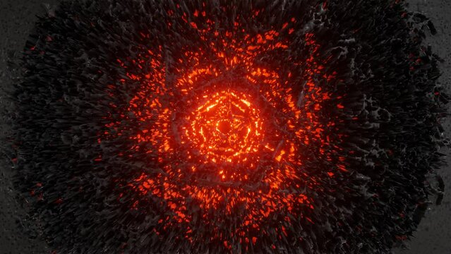 Pentagram wicca star esoteric occult spiritual and black magic symbol. Pentacle neon star amulet satanic pentagram