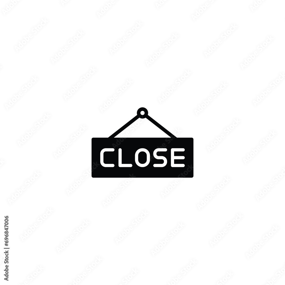Poster close tag icon, close tag sign vector for web site computer and mobile app