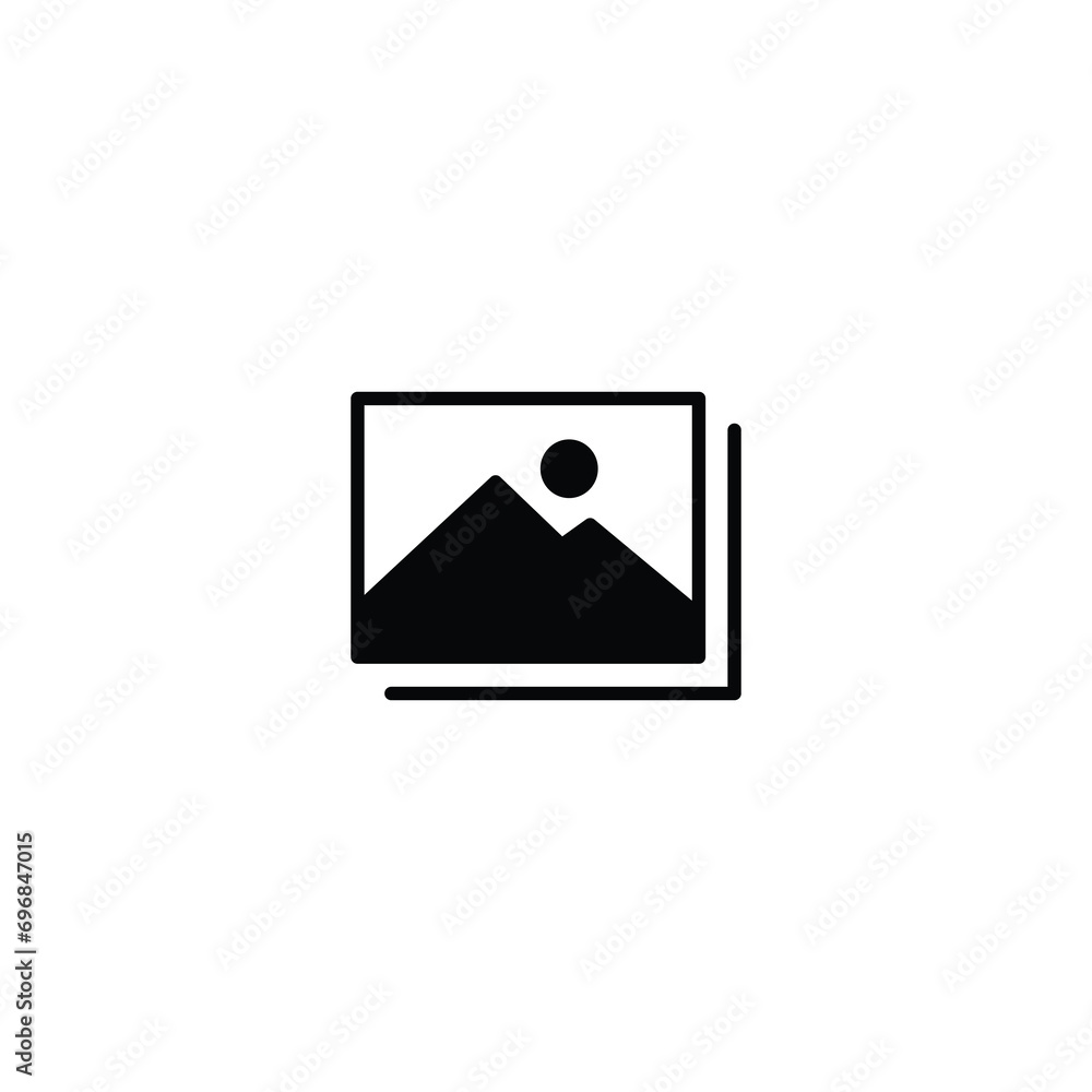 Poster picture icon, image file sign vectorfor web site computer and mobile app