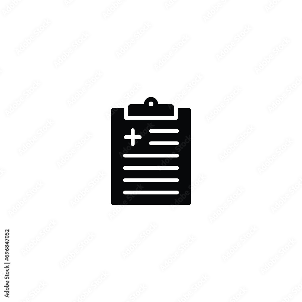 Poster clipboard with medical symbol vector for web site computer and mobile app