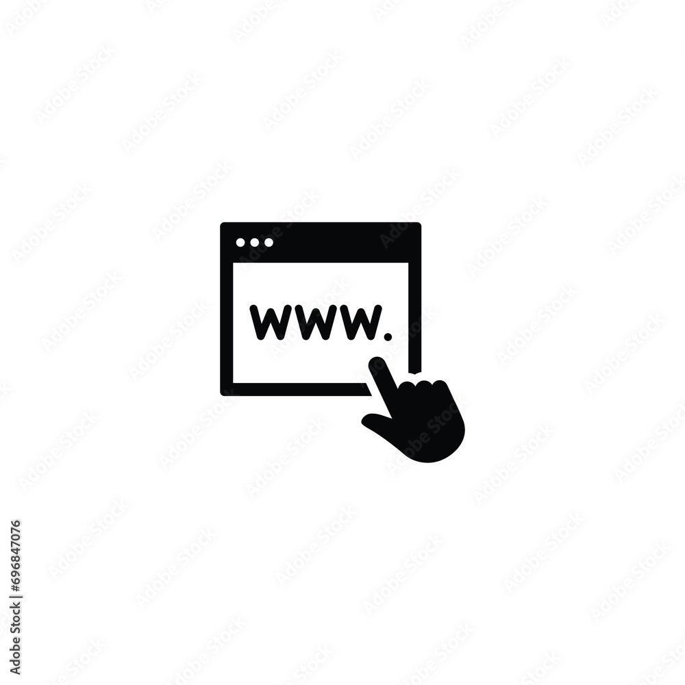 Poster web browser icon, website browser sign vector for web site computer and mobile app