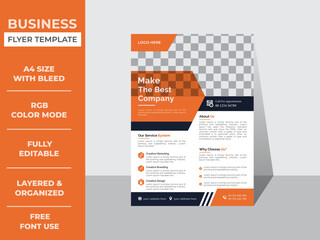 Modern corporate business flyer vector design template