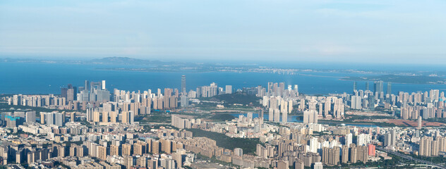 Obraz na płótnie Canvas Aerial view of city buildings