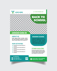 Creative Admission Flyer Template  and School Admission Open Cover Design Vector File A4