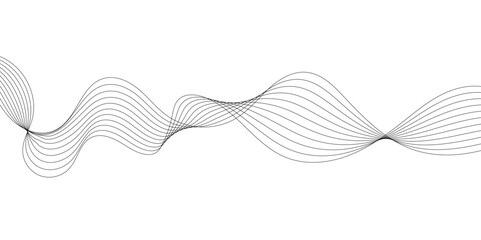 Wave lines and curve line for banner background. Abstract wavy technology curve lines on transparent background.