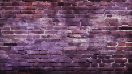 Purple damaged rustic brick wall brickwork stonework masonry texture background banner