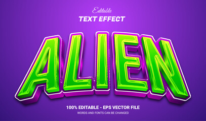 alien 3d editable text