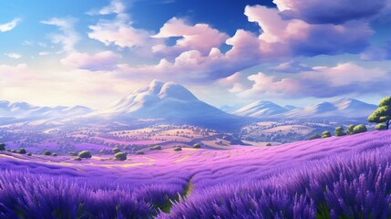 Lavender Field Landscape
