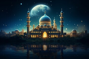 Islamic Mosque Background, Ramadan Style