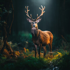 Wild Deer Illustration 