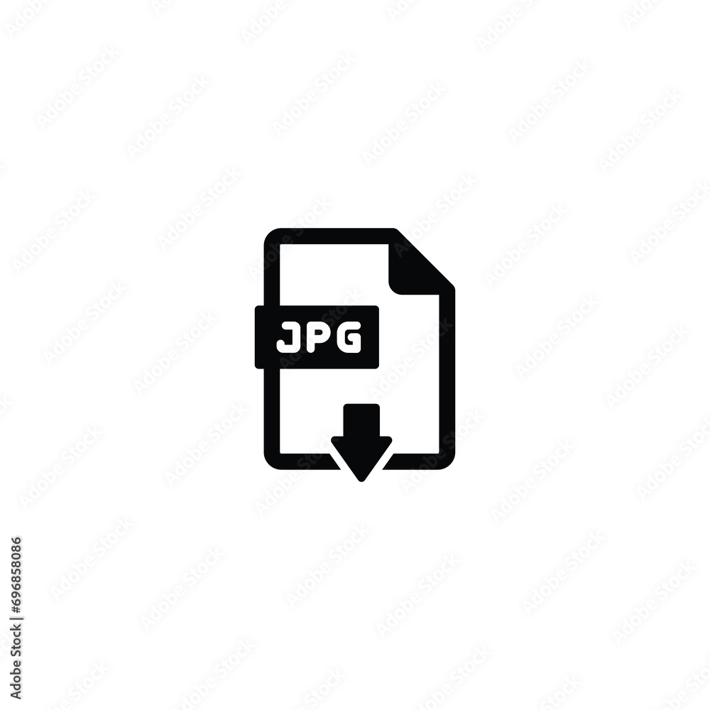 Poster download jpg file icon vector for web site computer and mobile app