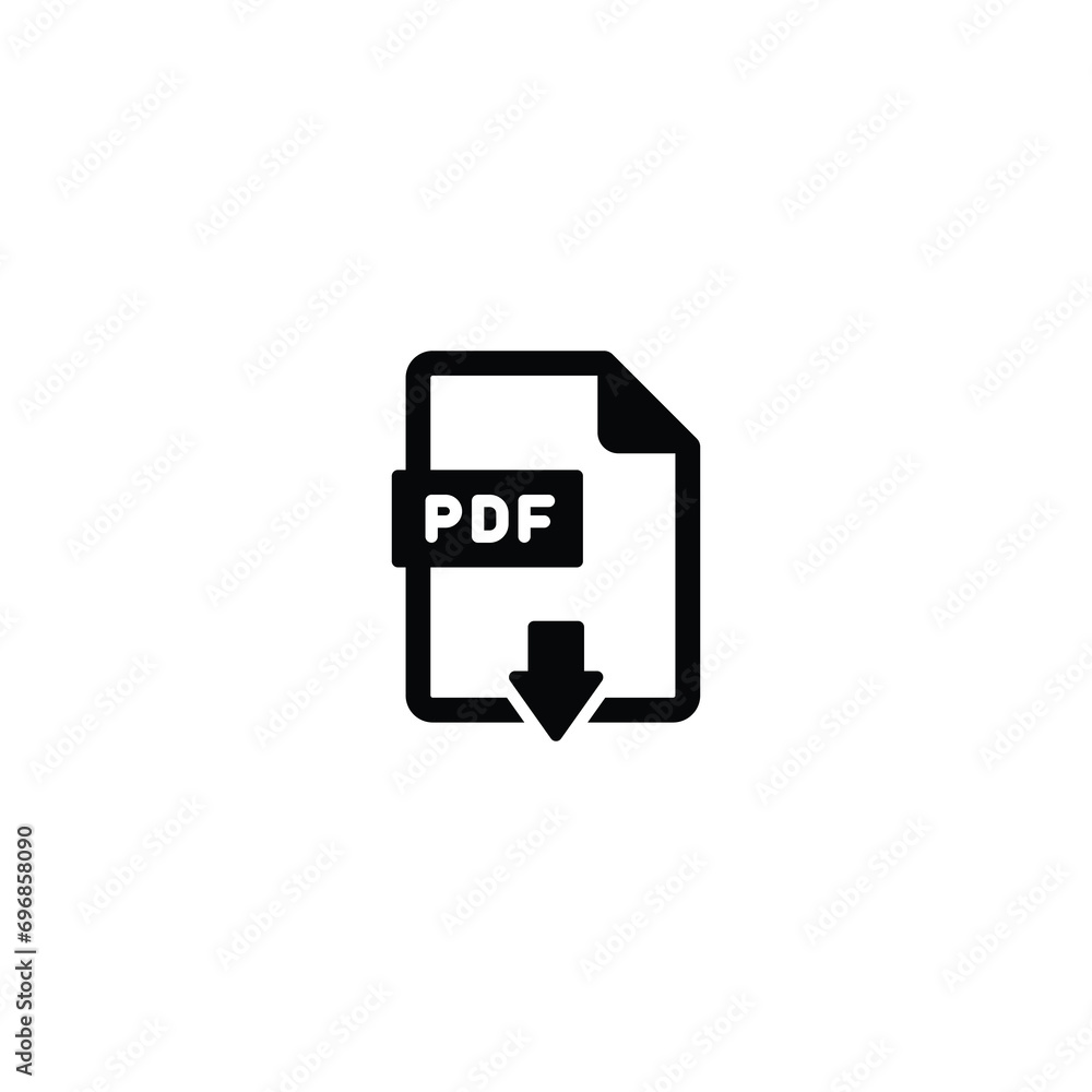 Poster download pdf file icon vector for web site computer and mobile app