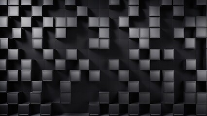 A square on a black background, lots of squares