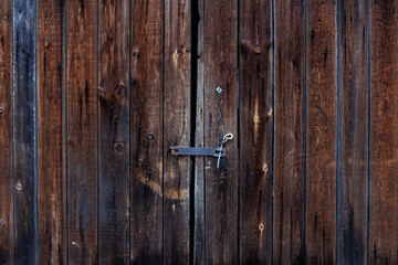 Brown old wooden texture of barn doors