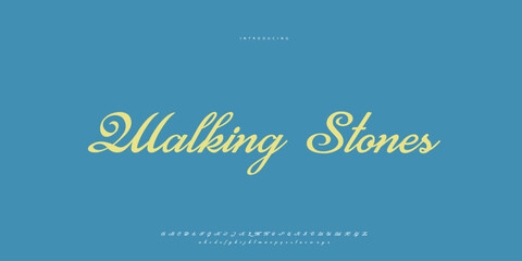 Abstract Fashion font alphabet. Minimal modern urban fonts for logo, brand etc. Typography Calligraphy typeface uppercase lowercase and number. vector illustration
