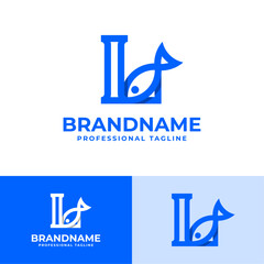 Letter L Fish Logo, suitable for business related to Fish with L initial