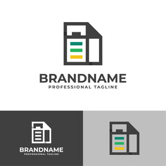 Document Battery Logo, suitable for business related to Document and Battery