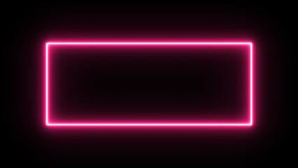 Neon light frame illustration background in an abstract style.