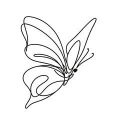 蝶の線画、シンプルな表現。画像生成AIで作成された。シンプルなイラストは様々なシーンで活用可能。