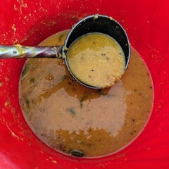 Cooked dal or pulse or lentil tasty and healthy.