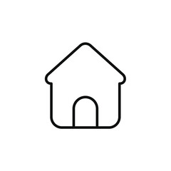 Home page line icon isolated on transparent background