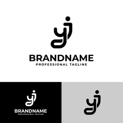 Letter YJ Monogram Logo, suitable for business with YJ or JY initial