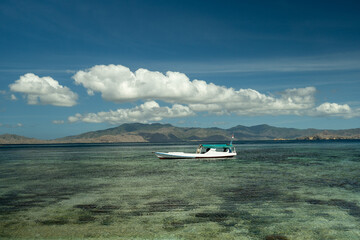  Boat anchored at Pink Beach Labuan Bajo.