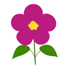 Decorative flower. Floral plant element for beautiful design. Simple form. Vector drawing.