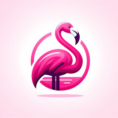 flamingo bird on white background 