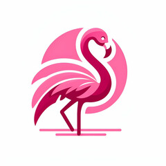 flamingo bird on white background 