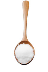 A spoonful of salt isolated on transparent background